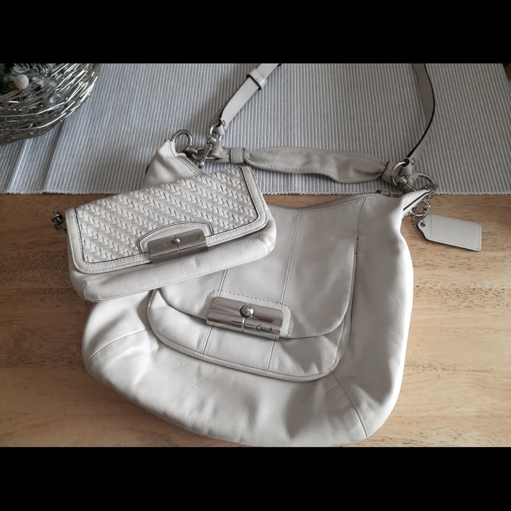 Authentic coach leather bag and wallet